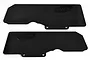 Two black RPM rear suspension arm mud guards for ARRMA 6S RC vehicles, shown against a white background.