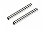 Two shiny, cylindrical metal suspension shafts for HPI RC vehicles, shown against a plain white background.
