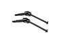 Two black metal Losi front universal driveshafts for RC vehicles, shown against a plain white background.