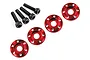 LaTrax Red Aluminium 12mm Wheel Nut Washers 4Pcs 7668R