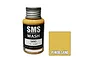 A 30ml bottle of Scale Modellers Supply Sand weathering wash paint with a sand-coloured paint swatch next to it.