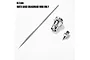 A 0.3mm airbrush needle, nozzle cap, and nozzle for the Scale Modellers Supply DragonAir Mini airbrush, displayed on a white background.