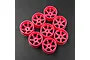 Yeah Racing Kyosho Mini-Z Florescent Pink Wide Rim Set (Offset 0 +1 +2 +3) 8Pcs WL-0146FPK
