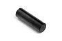 A black cylindrical metal idler gear shaft for HPI RC vehicles, shown at an angle on a white background.