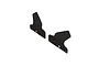 Two black ARRMA 6S rear mud guards for RC vehicles, shown from an angled perspective against a white background.