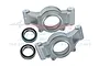 GPM Silver Aluminium Oversized Rear Hubs 2Pcs w/ Bearings TXM022L-S