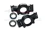GPM Black Aluminium Oversized Rear Hubs Set w/ Bearings TXM022L-BK