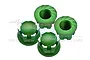 GPM Green Aluminium 17mm Serrated Wheel Nuts 4Pcs SLE005A-G