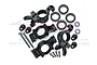 GPM Black Aluminium Oversized Front Steering & Rear Hubs Set TXM2122L-BK