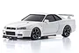 Kyosho Mini-Z Nissan Skyline R34 GT-R V Spec II Nur RC Drift Car Electric AWD RTR - White 32629W