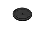 A black plastic spur gear for an RC car, featuring a central hole and a distinct octagonal molded pattern on its face.