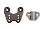 Two grey metal panhard plates for Element RC Enduro Gatekeeper RC crawler chassis.