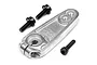 HPI Racing 25T aluminium servo horn for SFL series servos, shown with three black mounting screws on a white background.