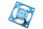 A blue anodized aluminium fan protector for a 30mm RC cooling fan, featuring the Yeah Racing logo in the center.