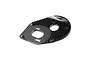 A black anodized aluminium motor plate for Kyosho Optima Mid by Yeah Racing, featuring cooling fins and the YR logo.
