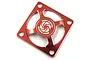 A red anodized aluminium fan protector for 30mm RC cooling fans with the Yeah Racing logo in the center.