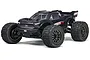 ARRMA VORTEKS 4X2 Boost 550 Mega RC Stadium Truck in gunmetal grey, shown from a front three-quarter angle on a white background.