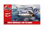 Airfix 1/48 scale North American F-86F-40 Sabre plastic model kit box art showing two silver fighter jets flying over a mountainous coastal landscape.