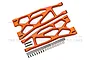 GPM Orange Aluminium Front/Rear Extended Lower Suspension Arms 2Pcs w/ Pins for WideMaxx TXM055F/RL-OR