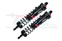 GPM Black Aluminium 128mm Front Piggyback Shocks 2Pcs w/ Built-in Piston Spring SLE128F/LA-BK-BK