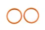 Two orange rubber O-rings for a Traxxas fuel tank cap, shown against a plain white background.
