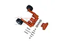 GPM Orange Aluminium Adjustable Wheelie Bar w/ Hardware HS040R-OR