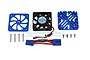 GPM Blue Aluminium Motor Heat Sink w/ Cooling Fan MAKX018FAN-B