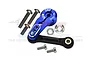 GPM Blue Aluminium 25T Servo Horn w/ Tie Rod Set - Silver Inlay Version SLE16025TN-B