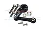 GPM Black Aluminium 25T Servo Horn w/ Tie Rod Set - Silver Inlay Version SLE16025TN-BK