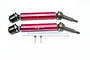 GPM Red Hardened Steel & Aluminium Rear Universal CVD Drive Shafts 2Pcs SXO1277RH-R