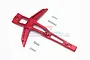 GPM Red Aluminium Front Chassis Brace TXMS048C-R