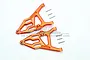 GPM Orange Aluminium Front Lower Suspension Arms 2Pcs UDR055-OR