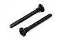 Two black HPI Racing 3x30mm coarse thread button head screw pins shown against a white background.