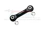 A black GPM Racing aluminium servo tie rod with two silver metal washers on a white background.