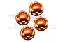 GPM Orange Aluminium 17mm Flanged Wheel Nuts 4Pcs SLE005-OR