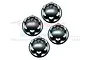 GPM Grey Aluminium 17mm Flanged Wheel Nuts 4Pcs SLE005-GS