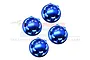GPM Blue Aluminium 17mm Flanged Wheel Nuts 4Pcs SLE005-B