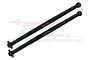 Two black GPM Racing carbon steel centre driveshafts for RC cars, shown against a white background with a faint brand watermark.