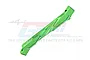 A green anodized aluminium front chassis brace for RC cars by GPM Racing, featuring 7075-T6 laser etching.
