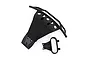 A black Traxxas front bumper and support piece for an RC vehicle, shown on a white background.