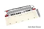 Traxxas LED light kit components including wiring, light housings, mounting hardware, and a drilling template on a white background.