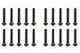 Team Associated 3x20mm Fine Thread Button Head Screws 10Pcs 25188