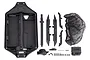 Team Associated Rival MT10 chassis set including the main chassis tub, side guards, dirt cover, and various mounting hardware components.