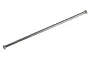 A silver metal centre driveshaft for an RC car, featuring a long rod with cross-pin joints at both ends.