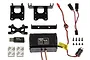 Team Associated ESS-Dual Plus engine sound system kit including the main sound module, mounting brackets, wiring harnesses, USB link, and hardware.