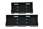 Two black plastic battery box trays of different lengths for Element RC Enduro chassis.