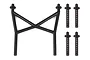 A set of black plastic RC body posts and a cross-brace mount for Element RC Enduro chassis.