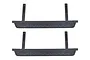 Two black plastic RC rock sliders for Element RC Enduro, featuring mounting tabs with multiple holes.