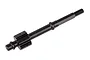 A black metal top shaft for an Element RC Stealth X gearbox, featuring a gear section and a threaded end.