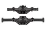 Two black plastic RC axle housings for Element RC Enduro, shown from a top-down perspective against a white background.